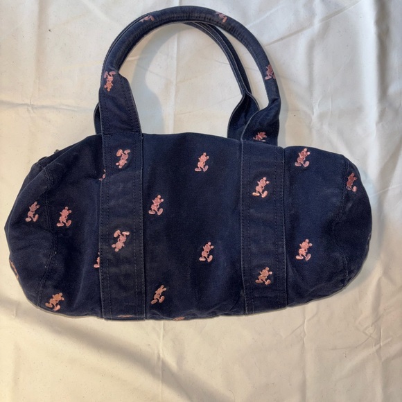 Mickey Mouse Small Duffle Bag Pink Embroidery Disney Themed - Picture 5 of 5